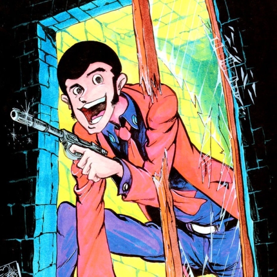 モンキー・パンチの絵画作品　タイトルは、ルパン三世 LUPIN THE 3rd